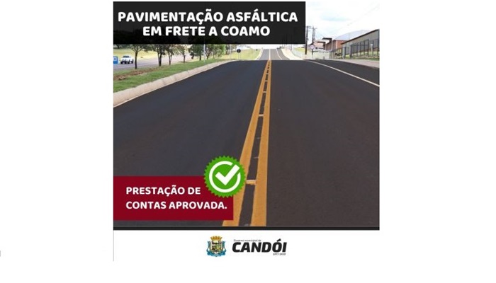 Candói - Pavimentação asfáltica em frente a Coamo é aprovada pela Caixa Econômica Federal