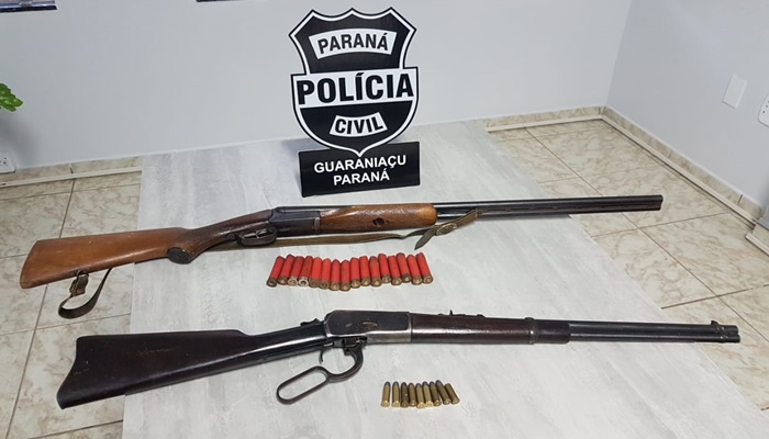 Guaraniaçu - Polícia Civil armas e munições nesta quarta