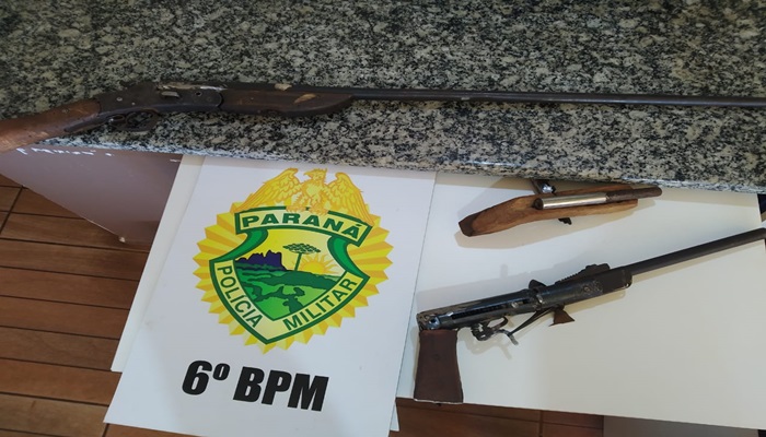 Quedas - Polícia Militar cumpre mandado de prisão e apreende armas de fogo