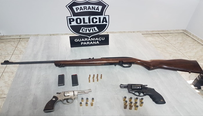 Guaraniaçu - Polícia Civil cumpre mandados e apreende armas e munições 