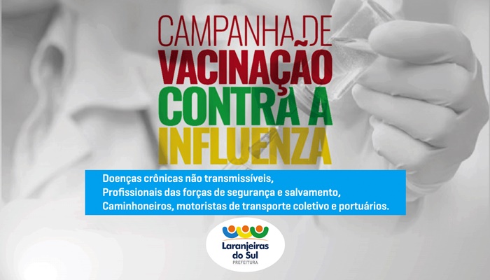 Laranjeiras - Campanha de vacinação contra a gripe continua