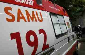 Catanduvas - Samu socorre motociclista fica ferido em acidente 