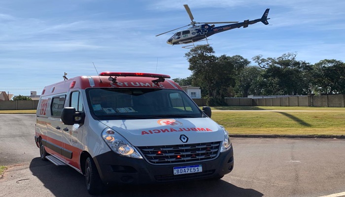 Trabalhador tem braço amputado em acidente com trator e é socorrido por Aeromédico em Juvinópolis