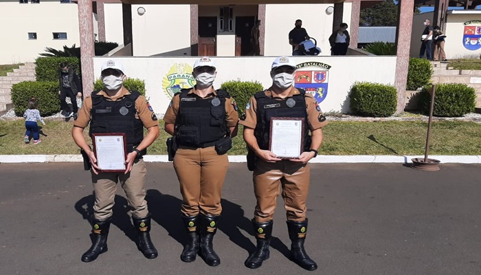 Policiais Militares de Guarapuava são homenageados pelos serviços exemplares prestados à comunidade