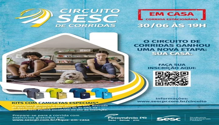 Pinhão - Secretaria de Esportes incentiva prática esportiva e participação no Circuito SESC de Corridas tem novo formato em tempos de Pandemia