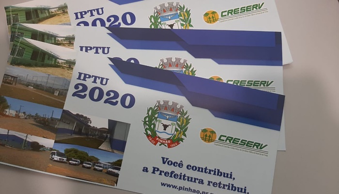 Pinhão - Prefeitura começou a distribuir os carnês do IPTU de 2020 – Imposto Predial e Territorial Urbano