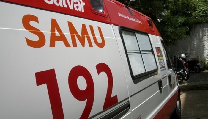 Três Barras - Samu atende ciclista vítima de acidente 