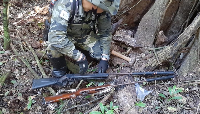 Polícia Ambiental no combate a crimes de caça apreende mais armas e munições 