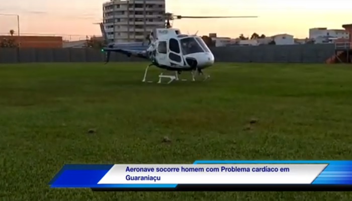 Guaraniaçu - Idoso com complicações cardiológicas é socorrido pela aeronave 