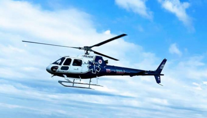 Quedas - Helicóptero do Paraná Urgência transfere idosa com Hemorragia digestiva