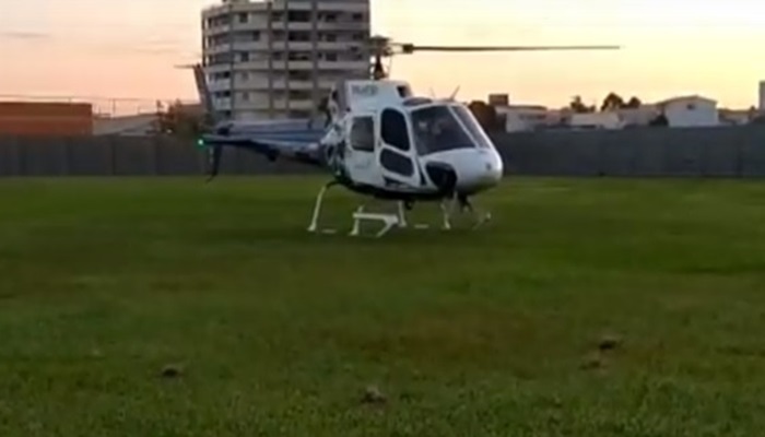 Guaraniaçu - Idoso com AVC é transferido pelo Helicóptero ao Hospital Bom Jesus em Toledo 