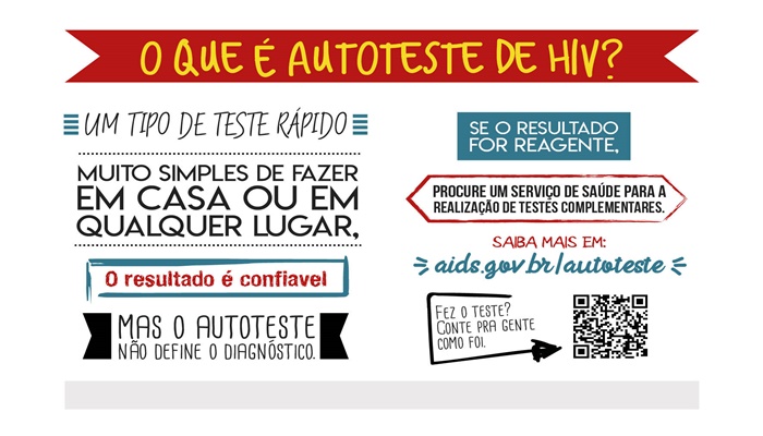 Saúde disponibiliza autoteste de HIV aos municípios