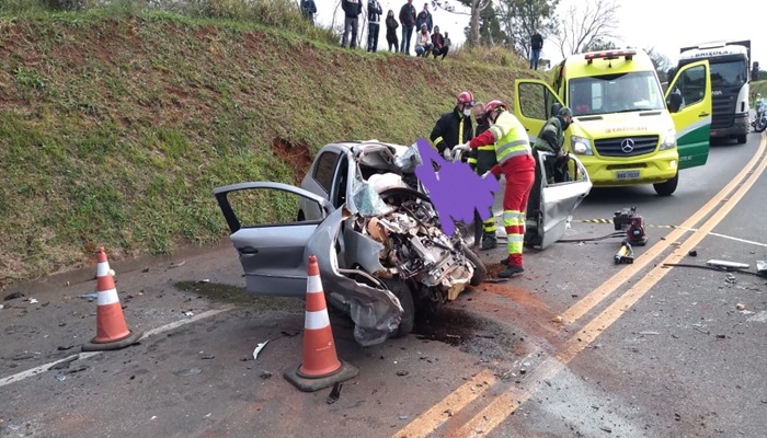 Cantagalo - IML de Guarapuava identifica jovens mortos em violenta colisão na BR 277