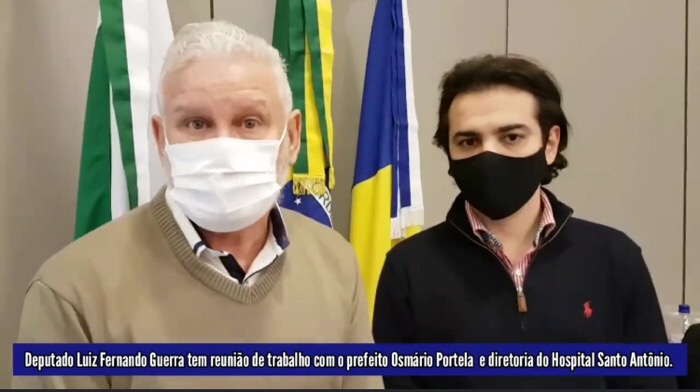 Guaraniaçu - Deputado Luiz Fernando Guerra e diretoria do Hospital Santo Antônio tem reunião de trabalho com o prefeito Osmário Portela