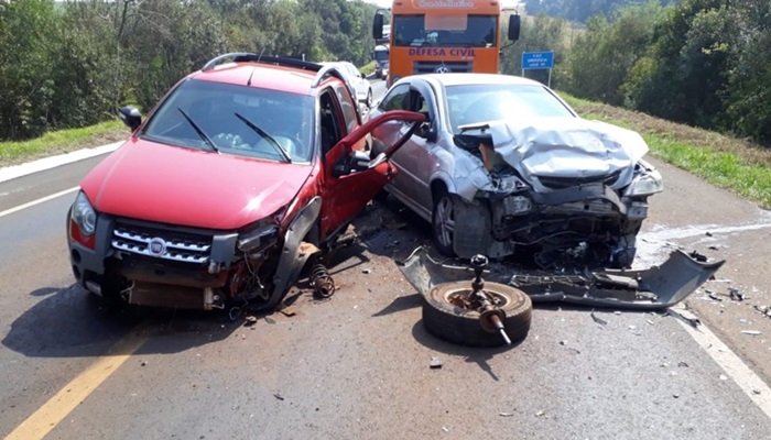Candói - PRF registra dois acidentes com cinco pessoas feridas