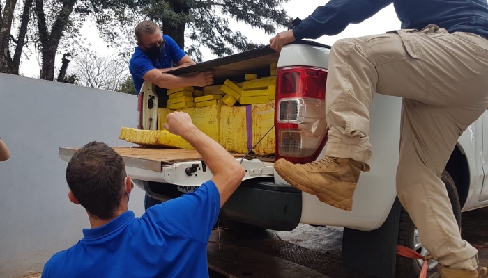 Droga apreendida pela PRF totalizou mais de uma tonelada