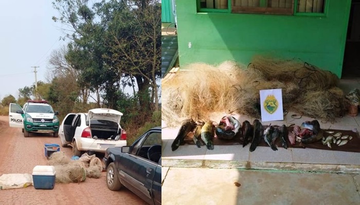 Pinhão - Polícia Ambiental prende quatro pessoas devido pesca predatória 
