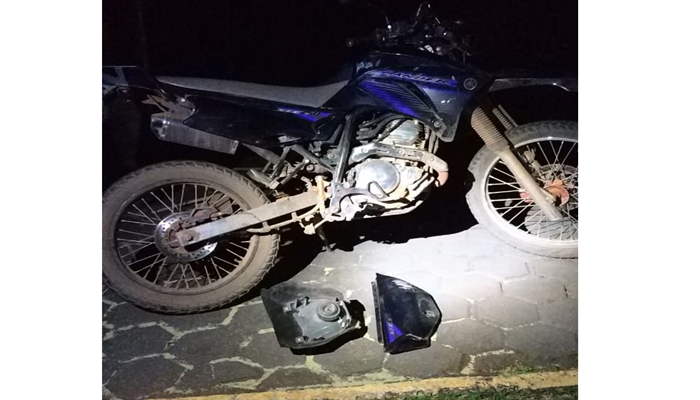Guaraniaçu - Moto furtada é recuperada pela PM na região do Lago Municipal 