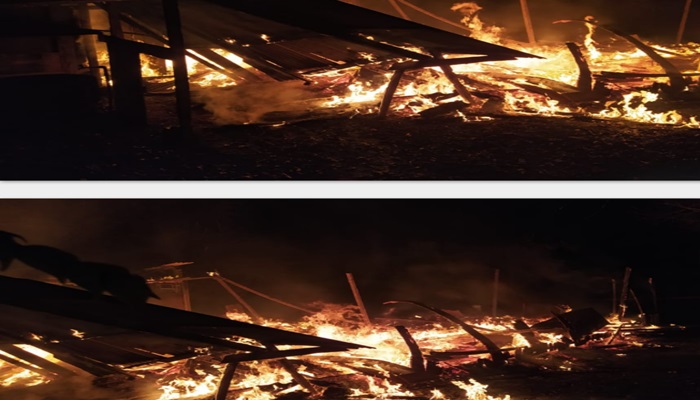Pinhão - Casa é destruída por incêndio nesta madrugada 
