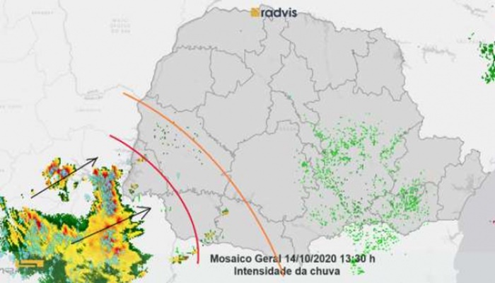 Defesa Civil alerta para temporal no Oeste e Sudoeste do Paraná