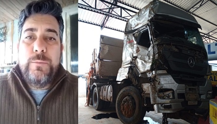 Guaraniaçu - 'Belli' Caminhoneiro de Guaraniaçu que teve caminhão destruído em acidente precisa de ajuda