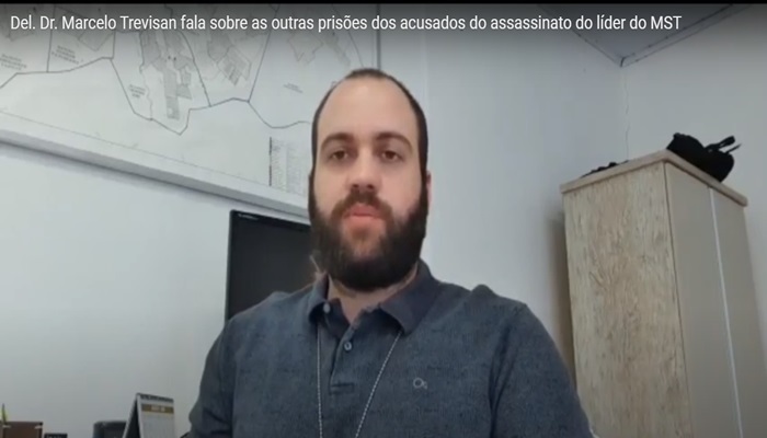Rio Bonito - Del. Dr. Marcelo Trevisan fala sobre as outras prisões dos acusados do assassinato de Ênio Pasqualin líder do MST