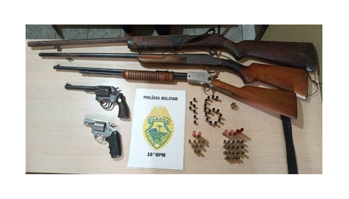 Pinhão - PM de Pinhão apreende cinco armas de fogo nas últimas horas 