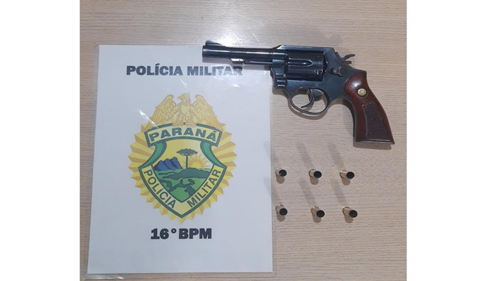 Pinhão - Após desentendimento em confraternização familiar homem efetua tiros e acaba preso 
