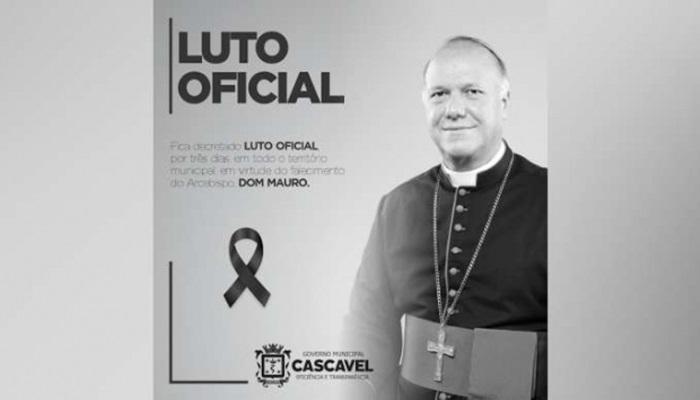 Dom Mauro: Município de Cascavel decreta três dias de luto oficial