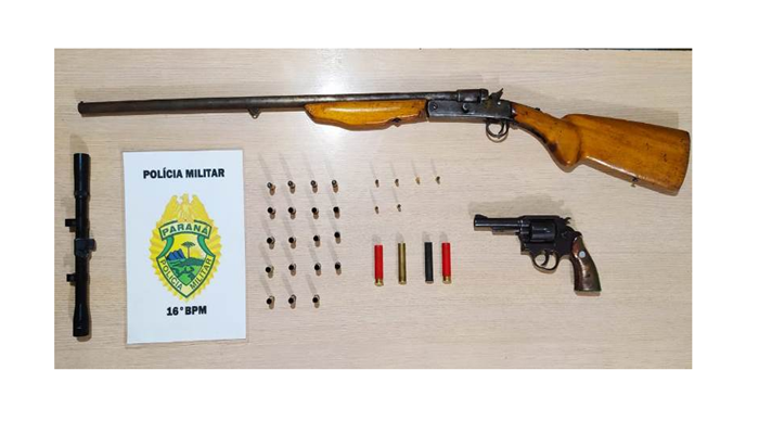 Pinhão - Após denúncias PM apreende mais duas armas de fogo no interior do município 