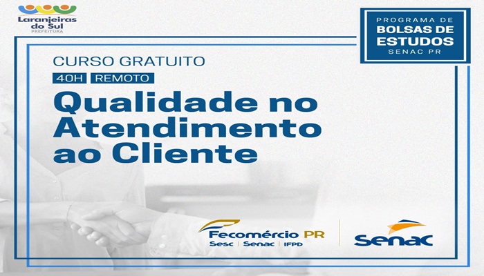 Laranjeiras - Secretaria de Assistência Social oferece curso de “Qualidade no Atendimento ao cliente”