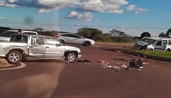Guaraniaçu - Ecocataratas atende acidente no trevo de Guaraniaçu saída para Cascavel