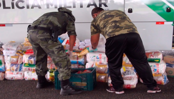 Para marcar aniversário, Polícia Ambiental arrecada 5,6 toneladas de alimentos