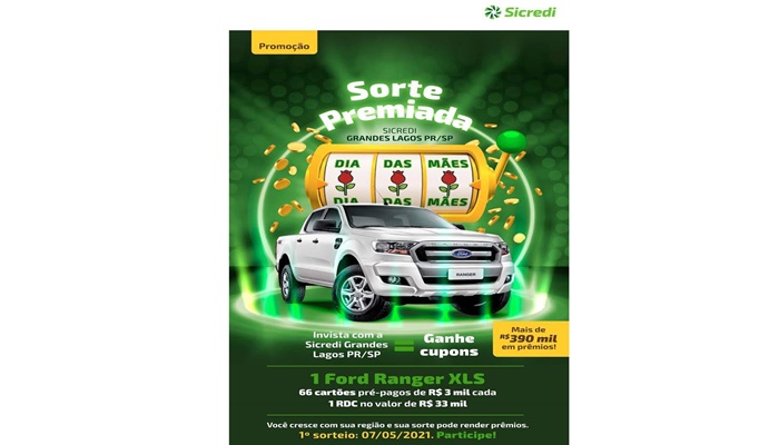 Sicredi Grandes Lagos PR/SP realizou simultaneamente nesta sexta dia 07, em suas 22 agências o primeiro sorteio da Promoção Sorte Premiada alusivo ao Dia das Mães