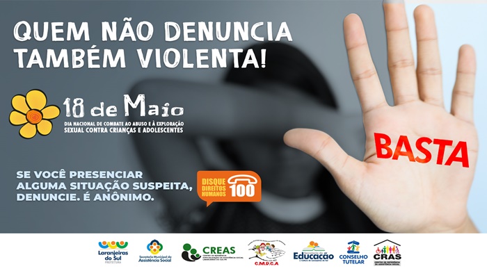 Laranjeiras - Assistência Social fará campanha para alertar sobre violência contra criança e adolescente