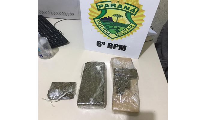 Guaraniaçu - PM prende traficante e apreende mais de 1,5 kg de maconha 