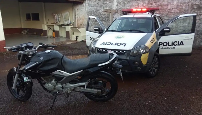 Catanduvas – Policia Civil e Militar recuperam motocicleta furtada