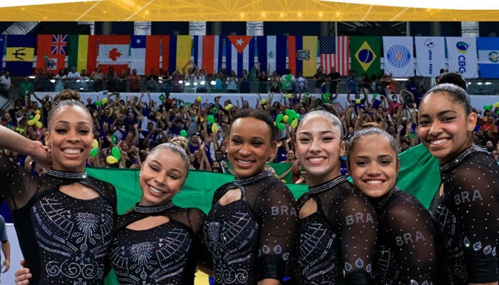 Seleção feminina é campeã por equipes no Pan de ginástica artística