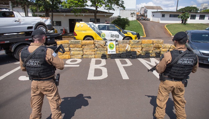  Polícia Militar apreende mais de uma tonelada de maconha no Oeste do Paraná