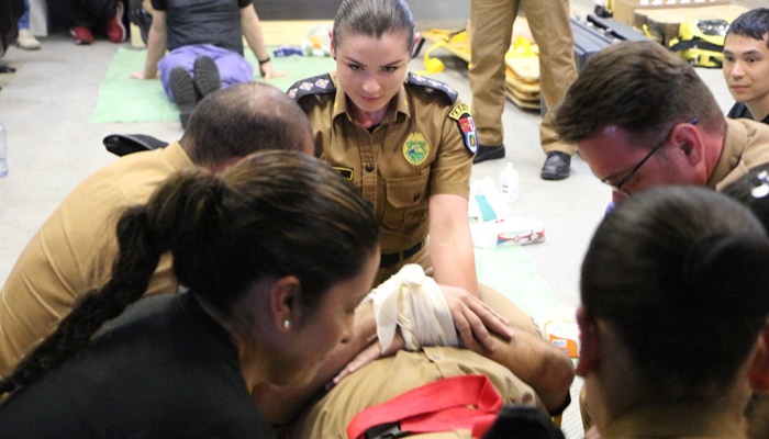 Policiais militares participam de capacitação em atendimento de emergências em edificações