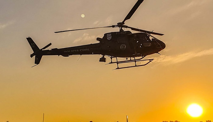  Com reforço operacional, missões aéreas da Polícia Civil aumentaram 39% em 2022