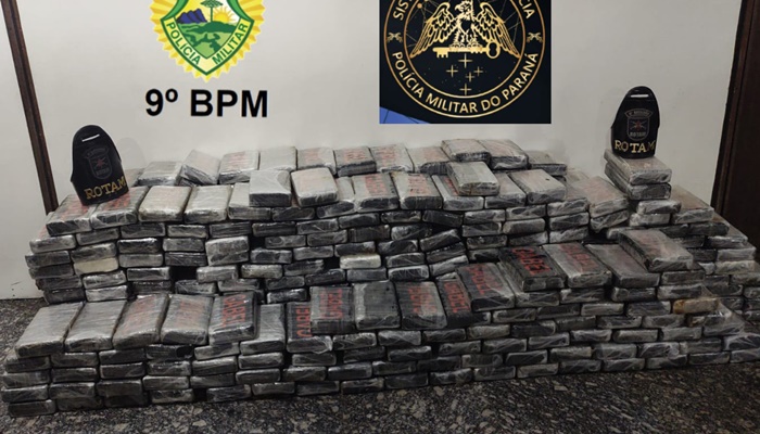  PM apreende 475 quilos de drogas em Paranaguá, maior apreensão do ano na cidade