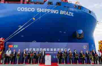  Com atracação de porta-contêiner chinês, Paranaguá estreia nova rota marítima