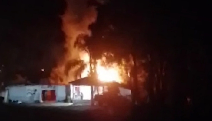 Boate é destruída por incêndio após mulher atear fogo em Pinhão