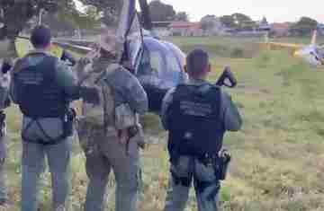  Perseguição de helicóptero: Falcão da PM ajuda PF a interceptar aeronave com 243 kg de cocaína