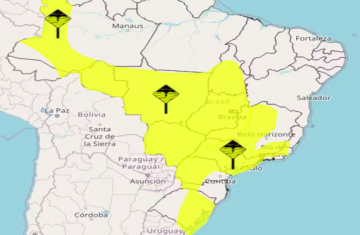 Brasil tem alerta de temporais para os próximos dias