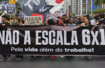 Manifestantes vão às ruas pelo fim da escala de trabalho 6x1