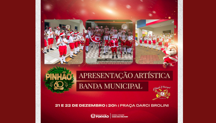 Pinhão - Apresentação artística de Natal na Praça Darci Brolini