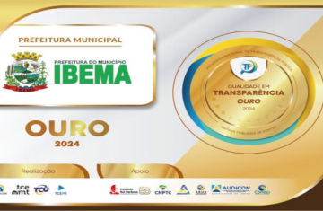 Ibema - Prefeitura recebe Certificado de Excelência em Transparência Pública