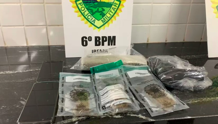 Ibema - Dupla é Flagrada com quase 600 Gramas de Maconha